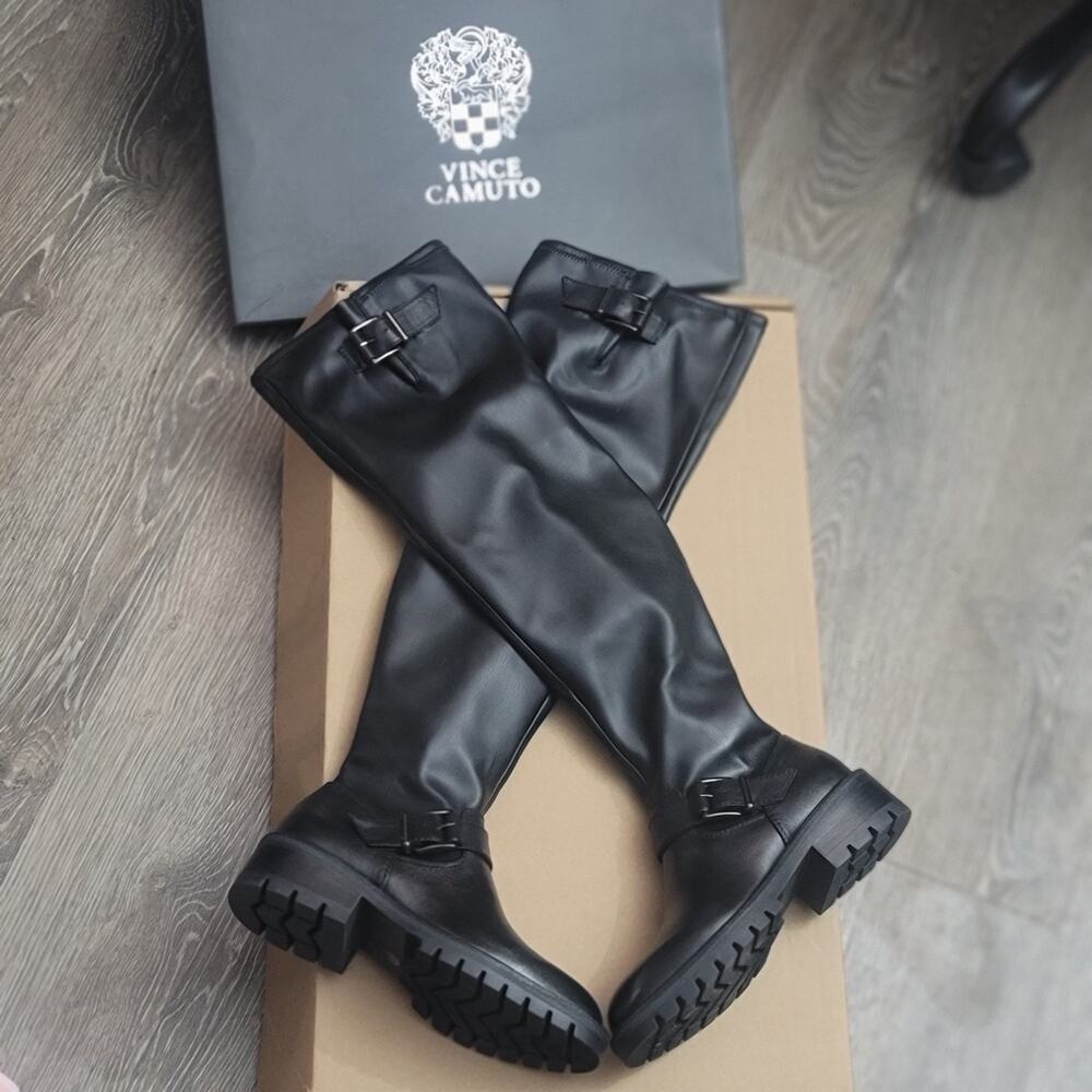Vince Camuto Abrila Womens Faux Leather Tall Over-The-Knee Boots Size 6.5